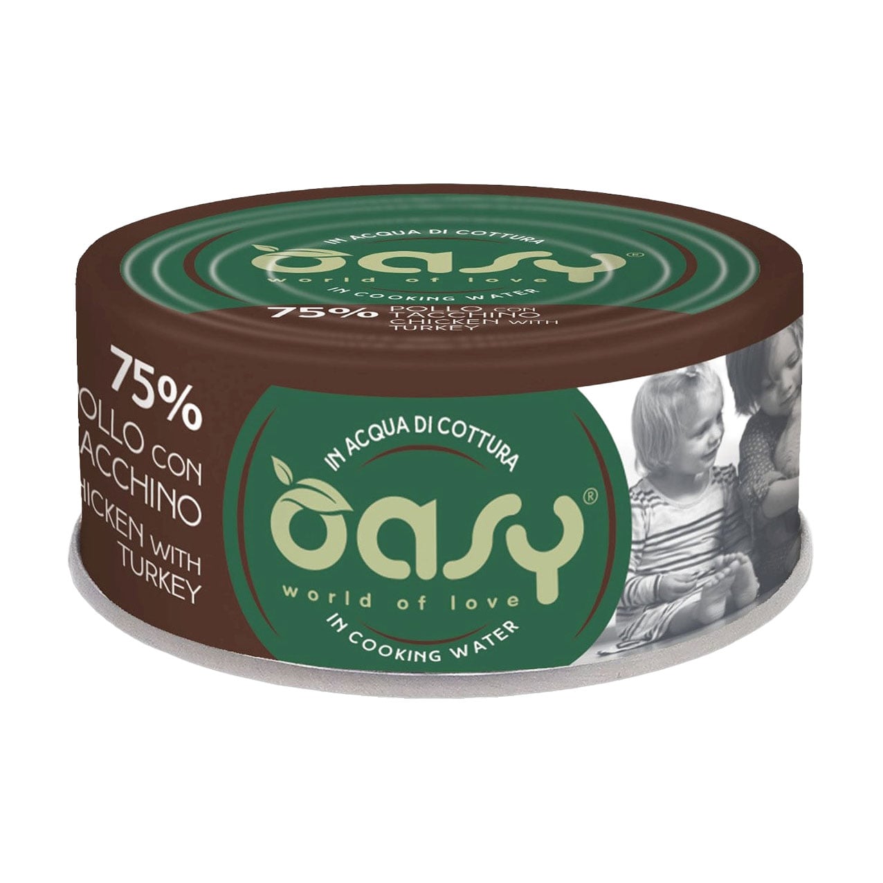 Вологий корм для дорослих котів Oasy Cat Wet More Love з куркою та індичкою, 70 г